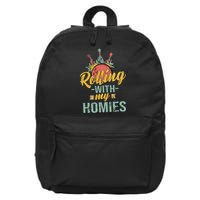 Rollin With My Homies Retro Bowling 16 in Basic Backpack