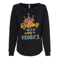 Rollin With My Homies Retro Bowling Womens California Wash Sweatshirt