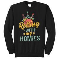 Rollin With My Homies Retro Bowling Tall Sweatshirt