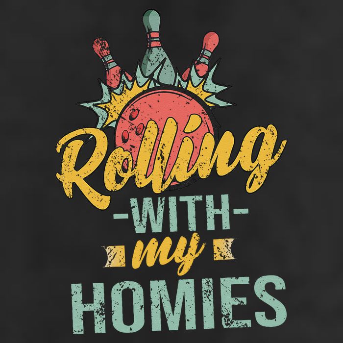 Rollin With My Homies Retro Bowling 25L Jumbo Tote