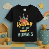 Rollin With My Homies Retro Bowling Toddler T-Shirt