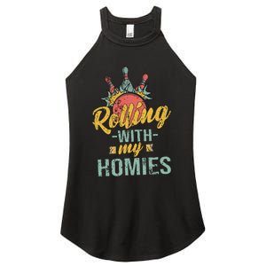 Rollin With My Homies Retro Bowling Women's Perfect Tri Rocker Tank