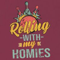 Rollin With My Homies Retro Bowling 16oz Travel Tumbler