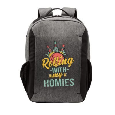 Rollin With My Homies Retro Bowling Vector Backpack