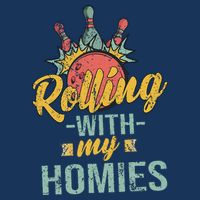 Rollin With My Homies Retro Bowling Infant Baby Jersey Bodysuit