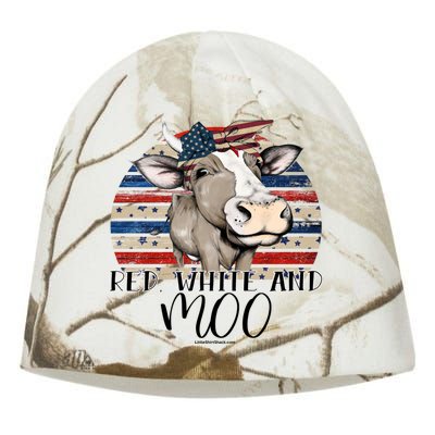 Red White Moo Blue Mighty Moo Cowpens Sc South Carolina Gift Kati - Camo Knit Beanie