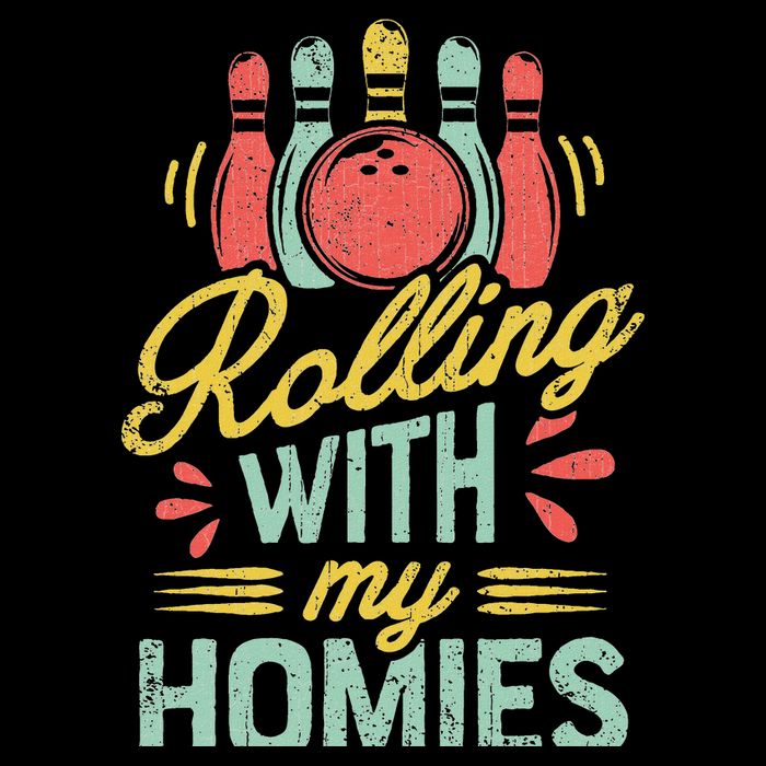 Rolling With My Homies Bowling Bowlers Funny Gift Cooling Performance Crew T-Shirt