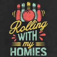 Rolling With My Homies Bowling Bowlers Funny Gift Adult Drive Performance Visor