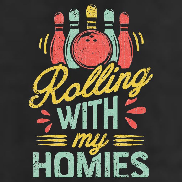 Rolling With My Homies Bowling Bowlers Funny Gift Adult Drive Performance Visor
