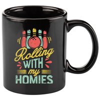 Rolling With My Homies Bowling Bowlers Funny Gift 11oz C Handle Ceramic Mug