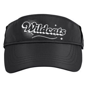 Retro Wildcats Mascot Back To School Spirit Sport Fans Game Adult Drive Performance Visor