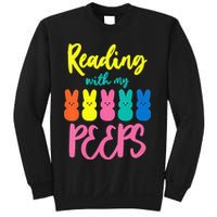 Reading With My Peeps Gift for Teacher or Reader Sweatshirt