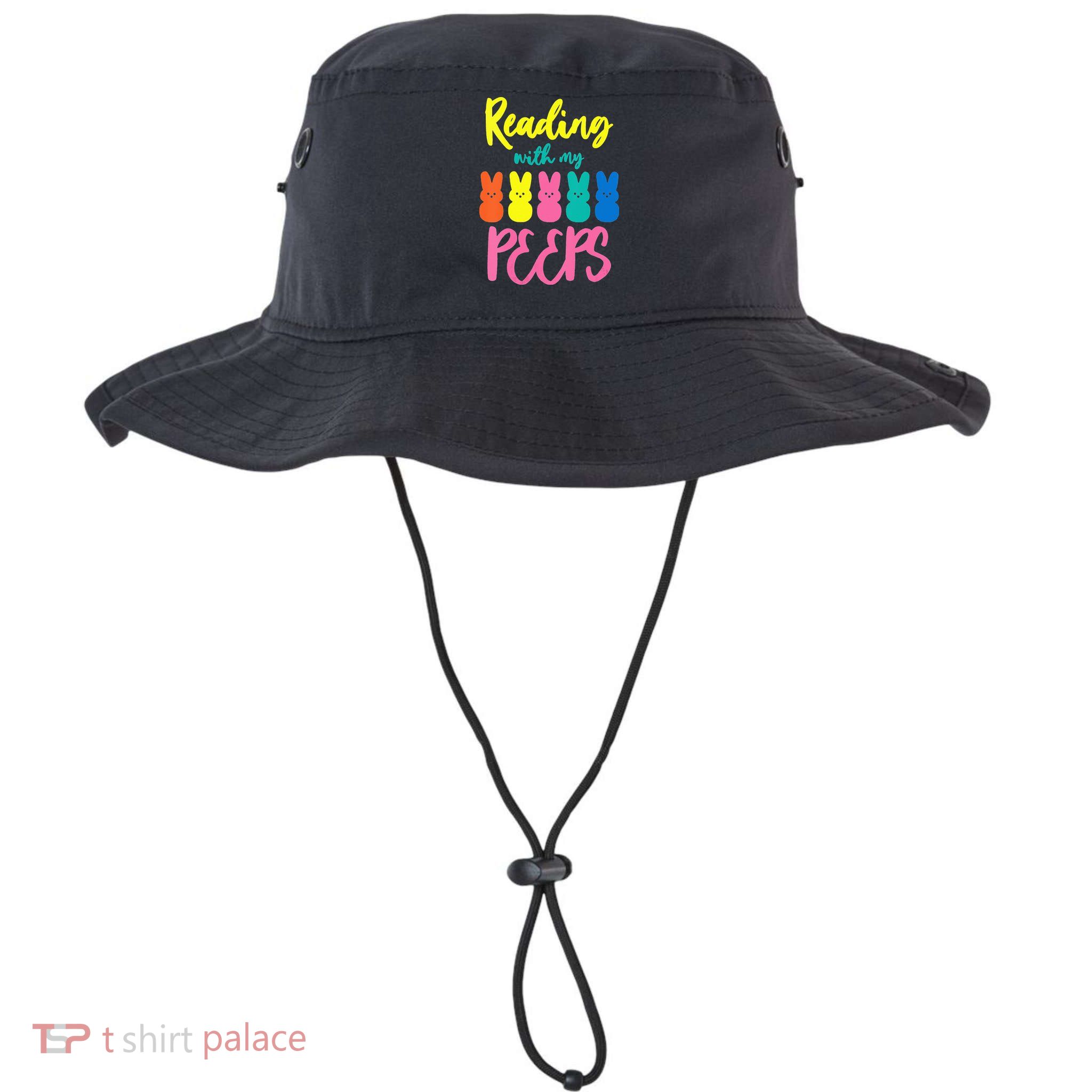 Reading With My Peeps Gift for Teacher or Reader Bucket Hat