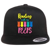 Reading With My Peeps Gift for Teacher or Reader Flatbill Hat