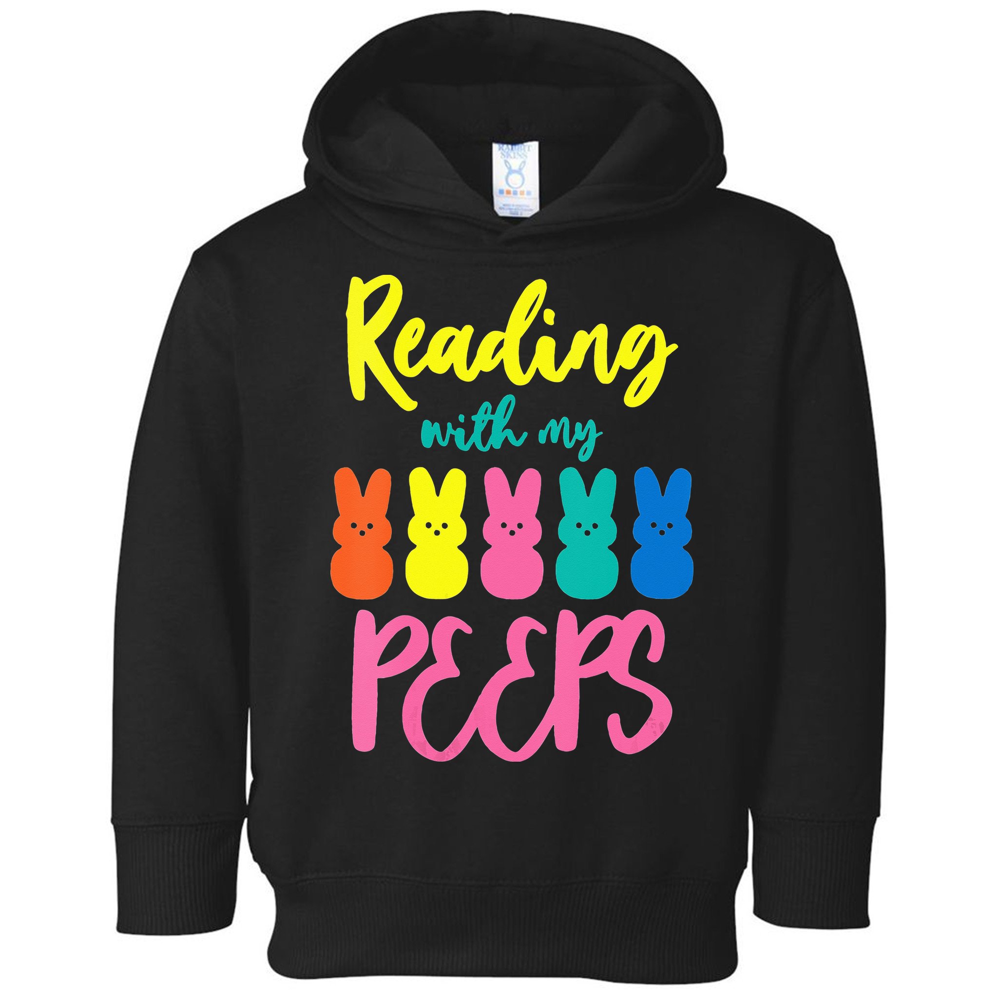 Reading With My Peeps Gift for Teacher or Reader Toddler Hoodie