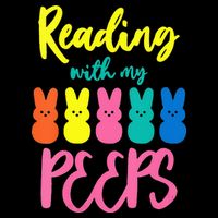 Reading With My Peeps Gift for Teacher or Reader Toddler T-Shirt