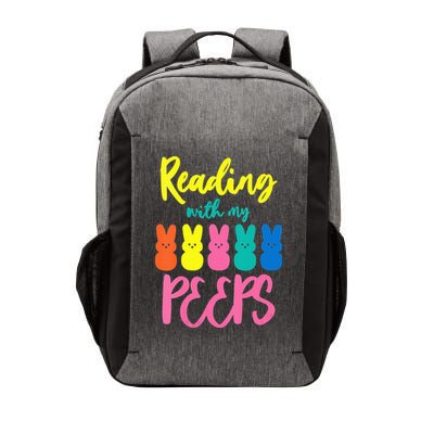 Reading With My Peeps Gift for Teacher or Reader Vector Backpack