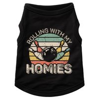 Rolling With My Homies Retro Bowling Bowler Team Funny Doggie Tank