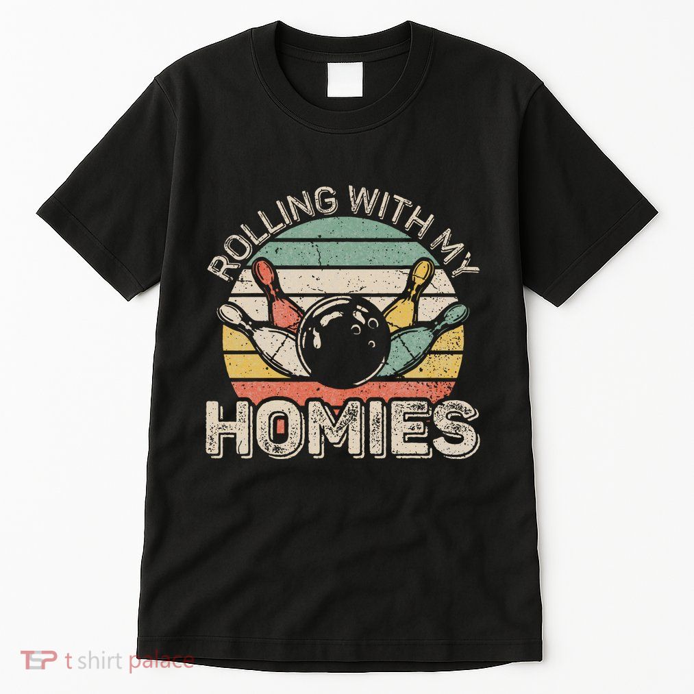 Rolling With My Homies Retro Bowling Bowler Team Funny Tall T-Shirt