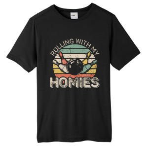 Rolling With My Homies Retro Bowling Bowler Team Funny Tall Fusion ChromaSoft Performance T-Shirt