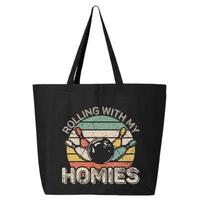 Rolling With My Homies Retro Bowling Bowler Team Funny 25L Jumbo Tote