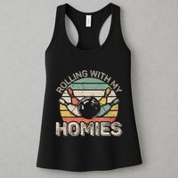 Rolling With My Homies Retro Bowling Bowler Team Funny Womens Tank Top