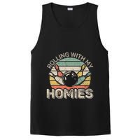 Rolling With My Homies Retro Bowling Bowler Team Funny PosiCharge Competitor Tank
