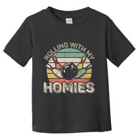 Rolling With My Homies Retro Bowling Bowler Team Funny Toddler T-Shirt