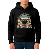 Rolling With My Homies Retro Bowling Bowler Team Funny Kids Hoodie