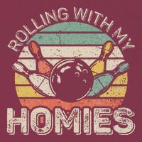 Rolling With My Homies Retro Bowling Bowler Team Funny 16oz Travel Tumbler