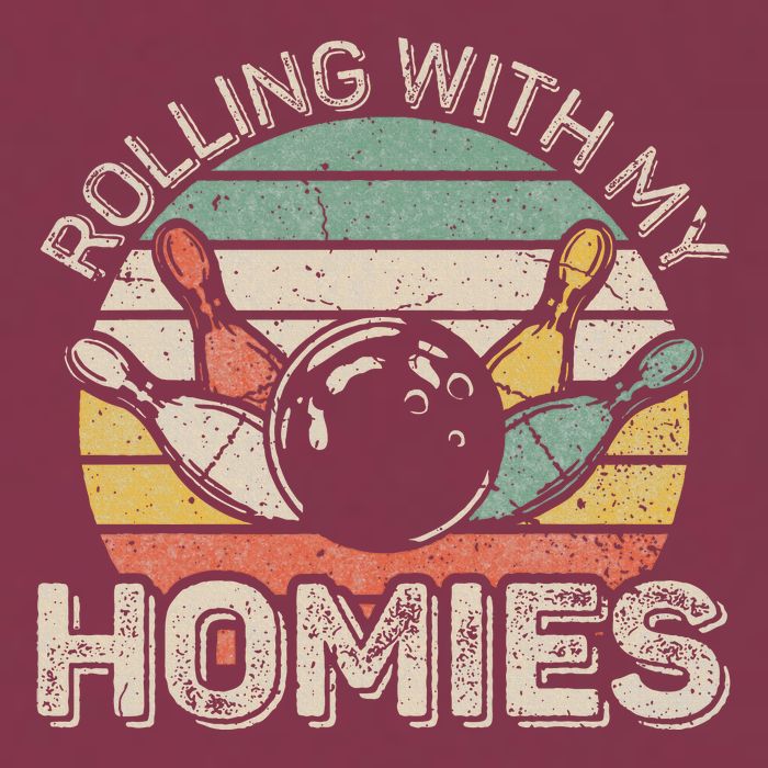 Rolling With My Homies Retro Bowling Bowler Team Funny 16oz Travel Tumbler