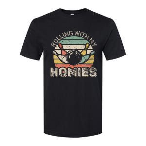 Rolling With My Homies Retro Bowling Bowler Team Funny Softstyle CVC T-Shirt