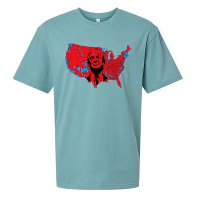 Red Wave Map Of Usa In The Trump 2024 Presidential Election Sueded Cloud Jersey T-Shirt