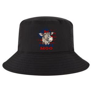 Red White Moo Blue Mighty Moo Cowpens Sc South Carolina Gift Cool Comfort Performance Bucket Hat