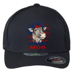 Red White Moo Blue Mighty Moo Cowpens Sc South Carolina Gift Flexfit Unipanel Trucker Cap