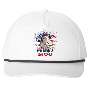 Red White Moo Blue Mighty Moo Cowpens Sc South Carolina Gift Snapback Five-Panel Rope Hat