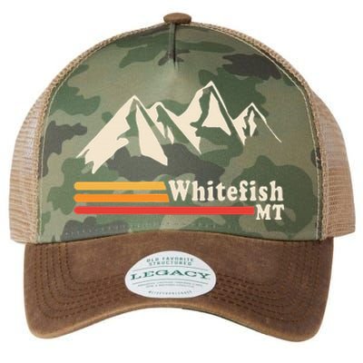 Retro Whitefish Montana Rocky Mountains Ski Legacy Tie Dye Trucker Hat