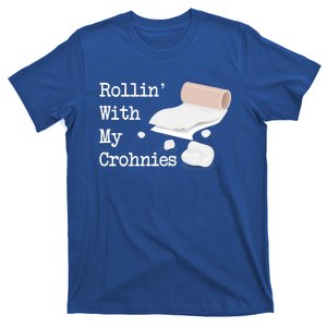 Rollin With My Crohnies Funny Crohn's Disease Awareness Cute Gift T-Shirt