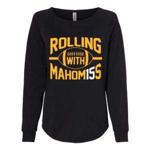 Rolling With Mahomes KC Football Funny Womens California Wash Sweatshirt