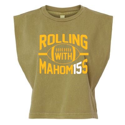 Rolling With Mahomes KC Football Funny Garment-Dyed Women's Muscle Tee