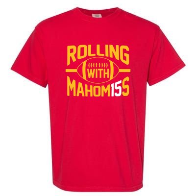 Rolling With Mahomes KC Football Funny Garment-Dyed Heavyweight T-Shirt