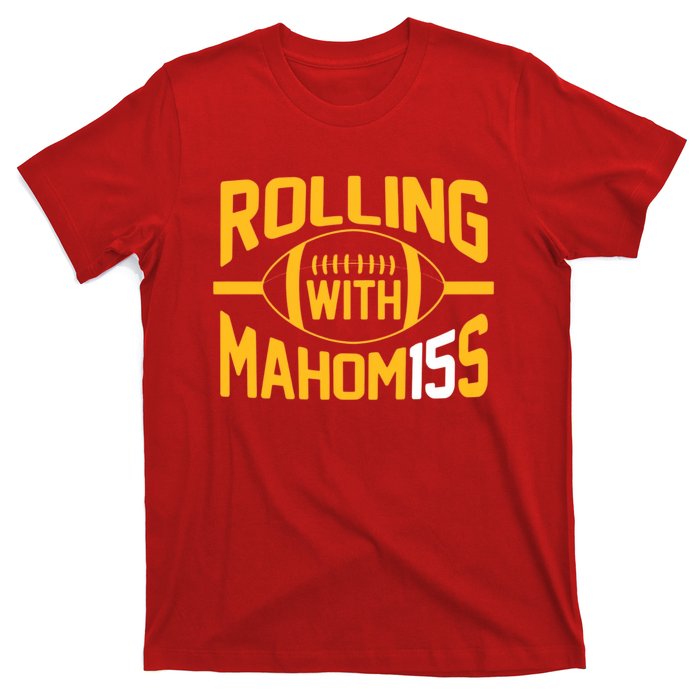 Rolling With Mahomes KC Football Funny T-Shirt