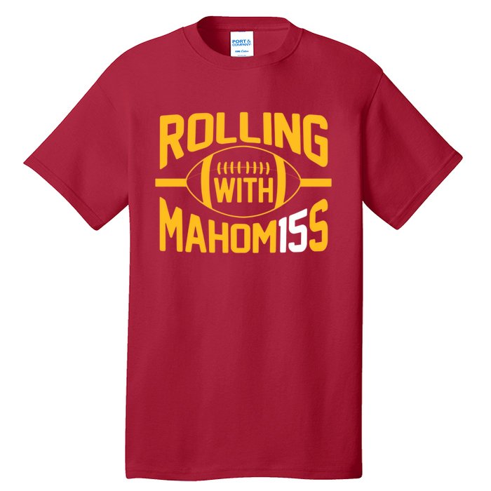 Rolling With Mahomes KC Football Funny Tall T-Shirt