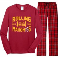 Rolling With Mahomes KC Football Funny Long Sleeve Pajama Set