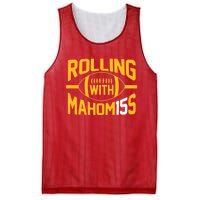 Rolling With Mahomes KC Football Funny Mesh Reversible Basketball Jersey Tank