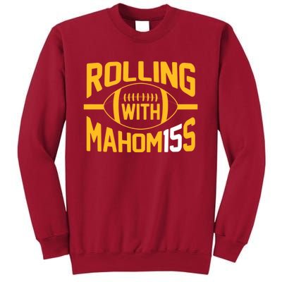 Rolling With Mahomes KC Football Funny Tall Sweatshirt