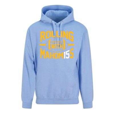 Rolling With Mahomes KC Football Funny Unisex Surf Hoodie