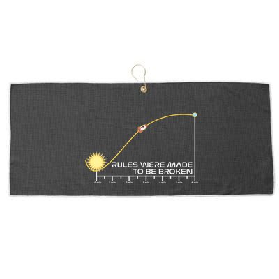 Rules Were Made To Be Broken Large Microfiber Waffle Golf Towel