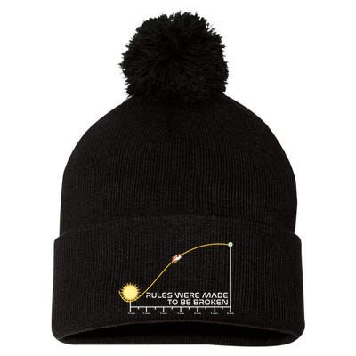 Rules Were Made To Be Broken Pom Pom 12in Knit Beanie