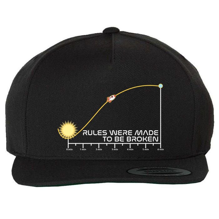 Rules Were Made To Be Broken Wool Snapback Cap